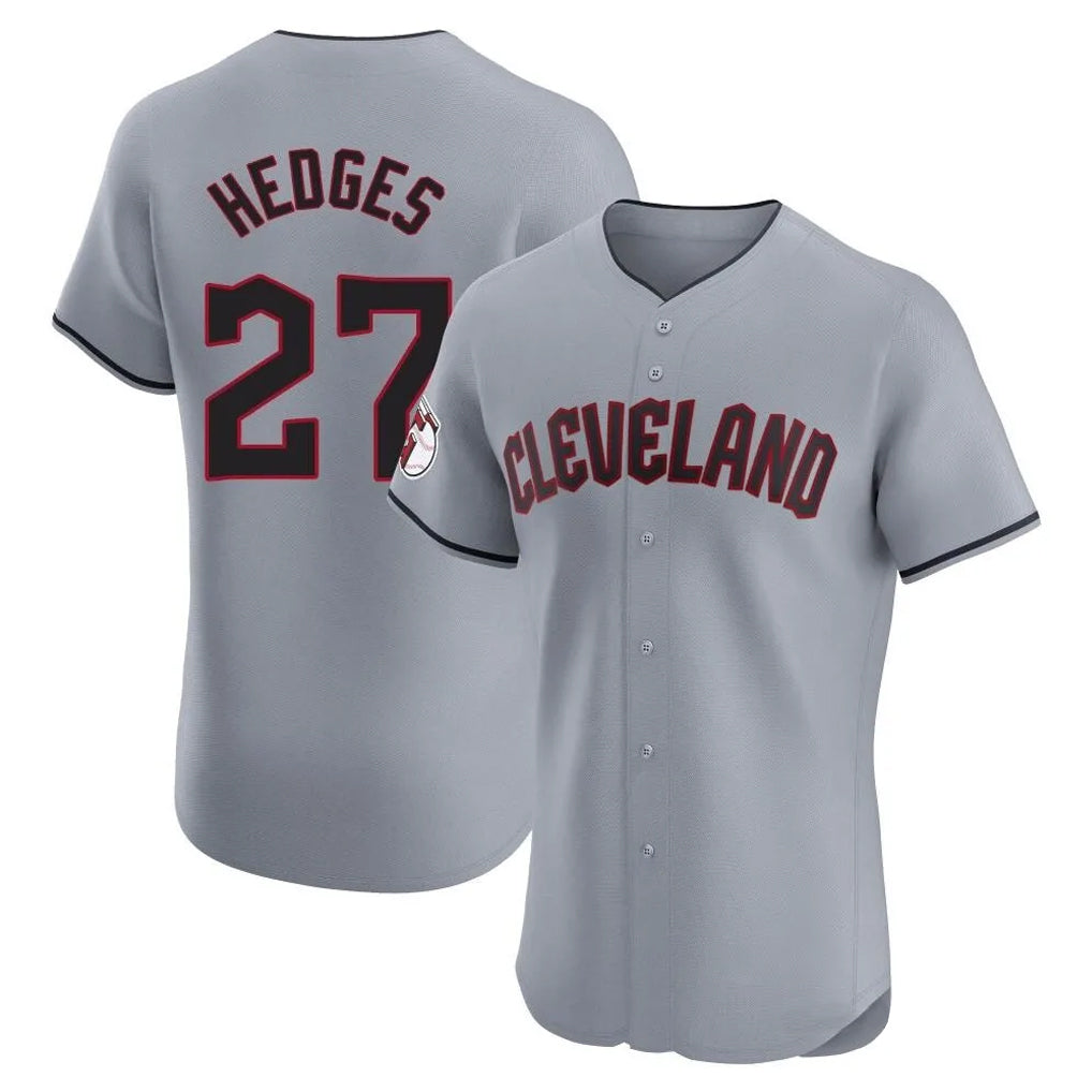 Cleveland Guardians #27 Austin Hedges Player Gray FEDASGOGE Road Limited Elite Home Stitched Jerseys