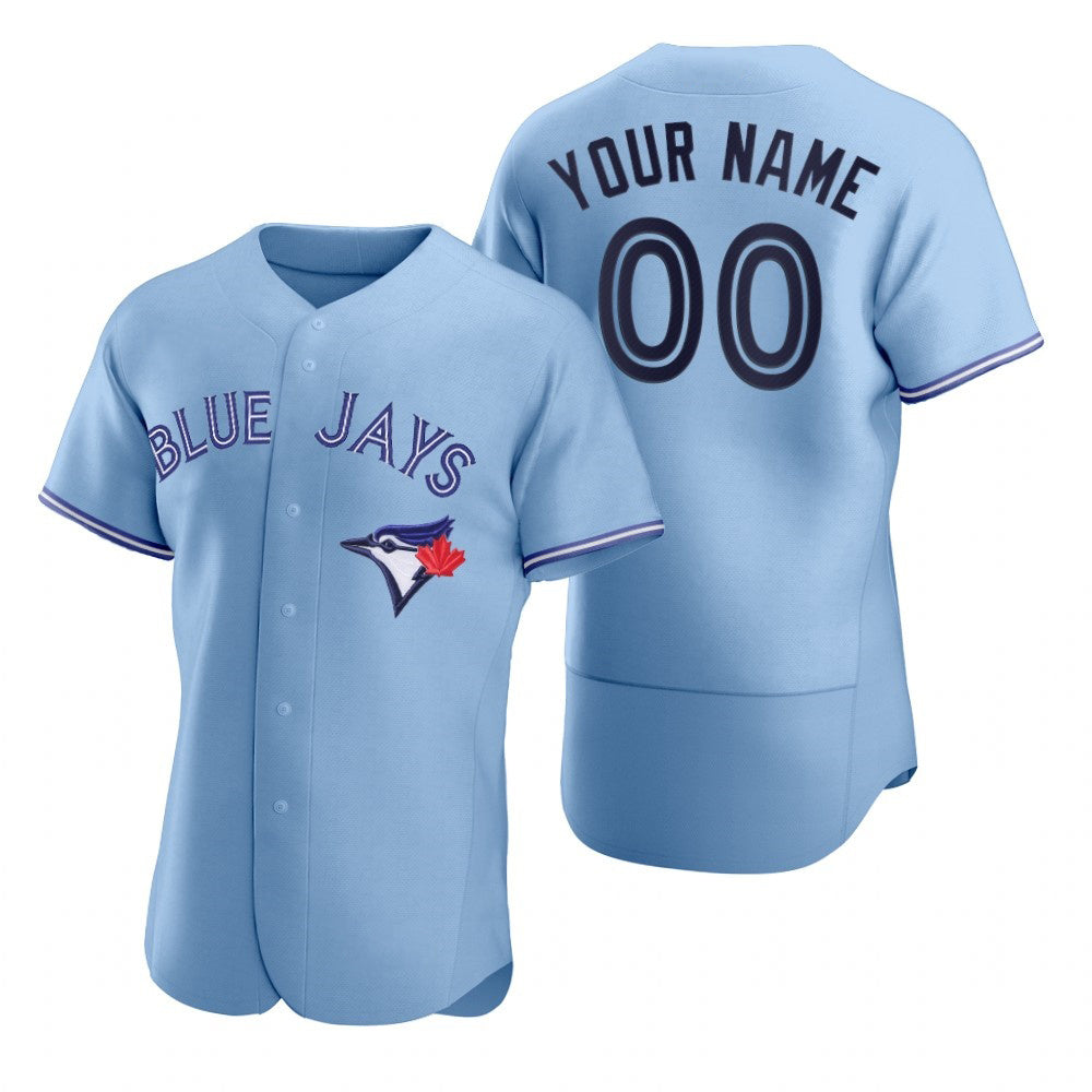Custom Toronto Blue Jays Light Blue FEDASGOGE Stitched Flex Base Jersey