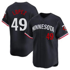 Minnesota Twins #49 Pablo Lopez Player Navy FEDASGOGEHome Limited Stitched Jerseys