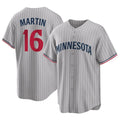 Minnesota Twins #16 Austin Martin Player Gray FEDASGOGEGame Limited Home Stitched Jerseys