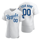 Custom Kansas City Royals White FEDASGOGE 2020 Stitched Flex Base Jersey