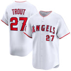 Los Angeles Angels #27 Mike Trout White FEDASGOGE Home Limited Player Jersey