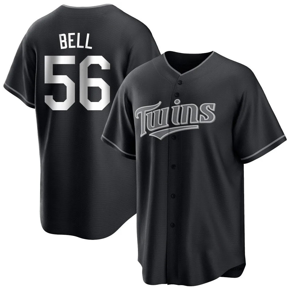 Minnesota Twins #56 Josh Bell Player Black FEDASGOGEHome Game Stitched Jerseys