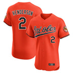 Baltimore Orioles #2 Gunnar Henderson Player Orange FEDASGOGE Limited Elite Home Game Stitched Jerseys