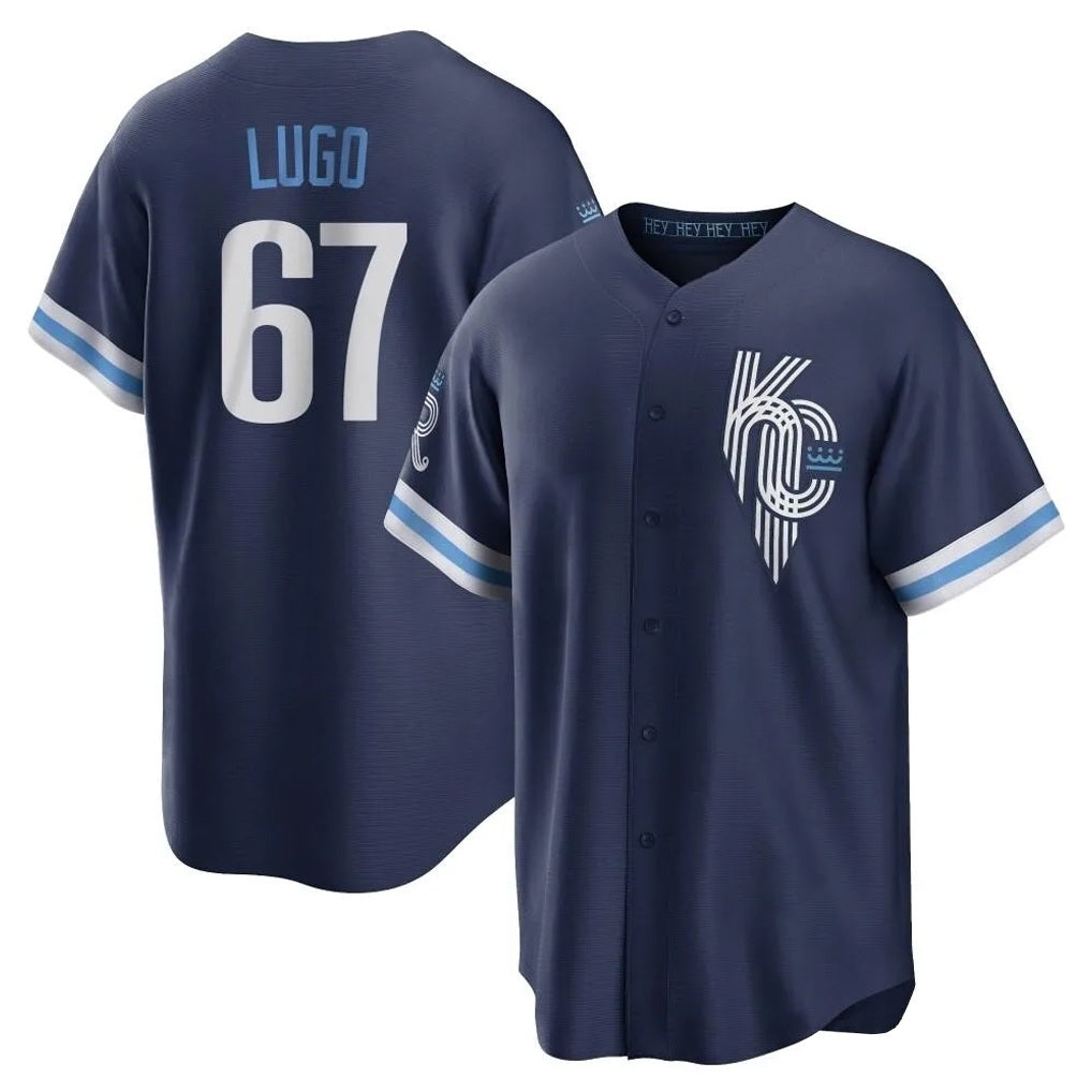 Kansas City Royals #67 Seth Lugo Player Navy FEDASGOGE City Connect Home Game Stitched Jerseys
