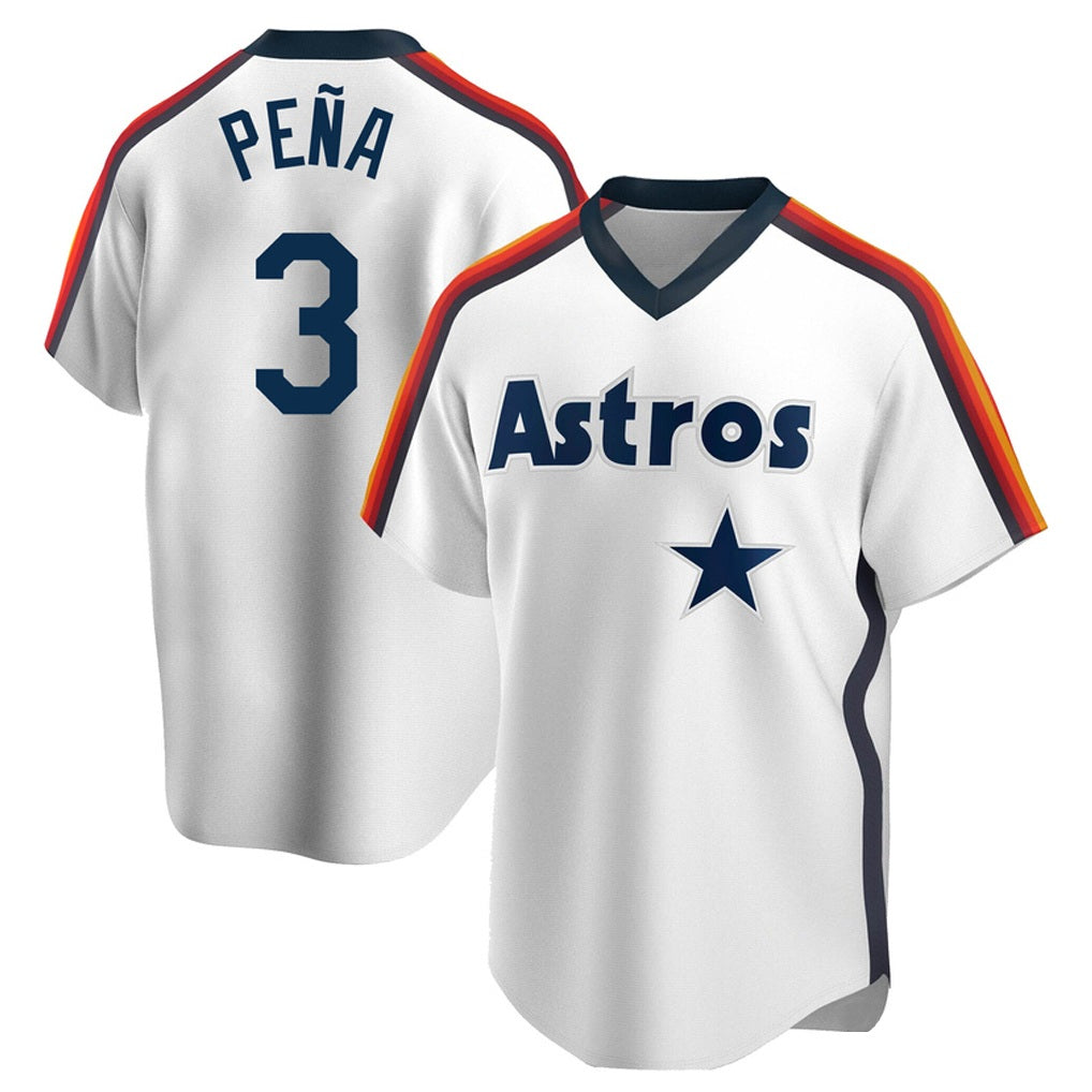 Houston Astros #3 Jeremy Pena Player White FEDASGOGE Cooperstown Collection T-shirt Stitched Jerseys