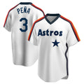 Houston Astros #3 Jeremy Pena Player White FEDASGOGE Cooperstown Collection T-shirt Stitched Jerseys