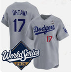 Los Angeles Dodgers #17 Shohei Ohtani Gray FEDASGOGE 2025 World Series Limited Stitched Jersey