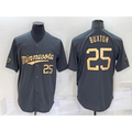 Minnesota Twins #25 Byron Buxton Number Grey FEDASGOGE 2022 All Star Stitched Cool Base Jersey