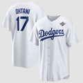 Los Angeles Dodgers #17 Shohei Ohtani White FEDASGOGE 2025 World Series Home Cool Base Stitched Jersey