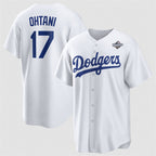 Los Angeles Dodgers #17 Shohei Ohtani White FEDASGOGE 2025 World Series Home Cool Base Stitched Jersey