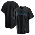 Miami Marlins Blank Player Black FEDASGOGE Home Game Stitched Jerseys