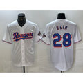 Texas Rangers #28 Jonah Heim White FEDASGOGE 2023 World Series Champions Cool Base Jersey