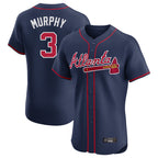 Atlanta Braves #3 Dale Murphy Player Navy FEDASGOGE Limited Elite Home Game Stitched Jerseys