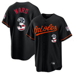Baltimore Orioles #3 Taylor Ward Player Black FEDASGOGE USA 250 Fourth of July Home Game Stitched Jerseys