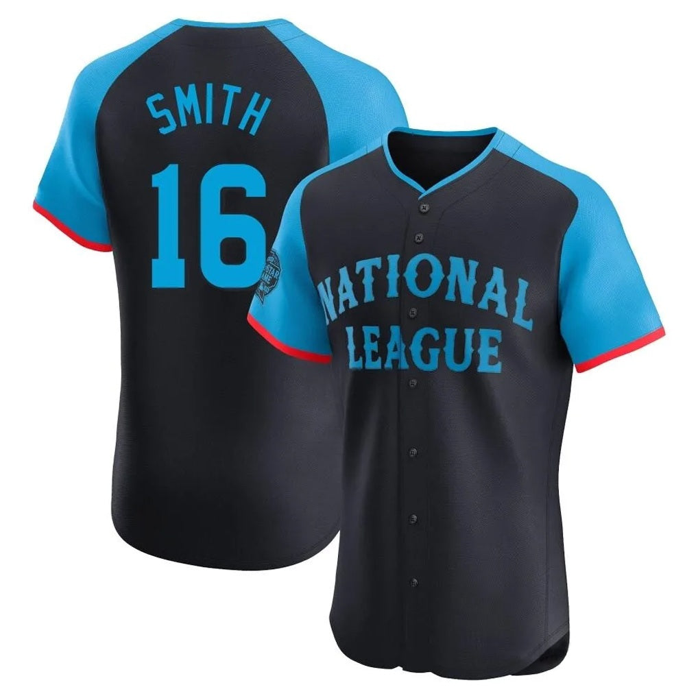 Los Angeles Dodgers #16 Will Smith Player Black FEDASGOGE National League All-Star Limited Elite Home Stitched Jerseys