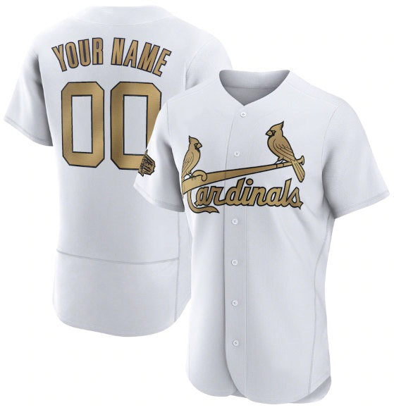 Custom St. Louis Cardinals Active Player White FEDASGOGE 2022 All-Star Flex Base Stitched Jersey