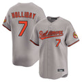 Baltimore Orioles #7 Jackson Holliday Player Gray FEDASGOGE Limited Home Game Stitched Jerseys