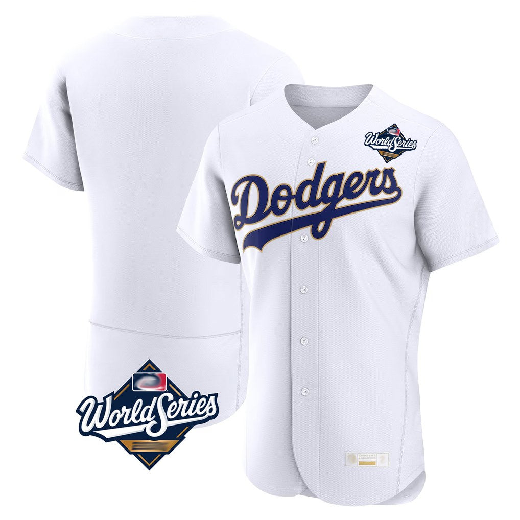 Los Angeles Dodgers Blank Player Gold White FEDASGOGE 2026 Collection Stadium Limited Elite World Series Stitched Jerseys