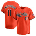 Baltimore Orioles #11 Jordan Westburg Orange FEDASGOGE 2025 2nd Alternate Limited Cool Base Stitched Jersey