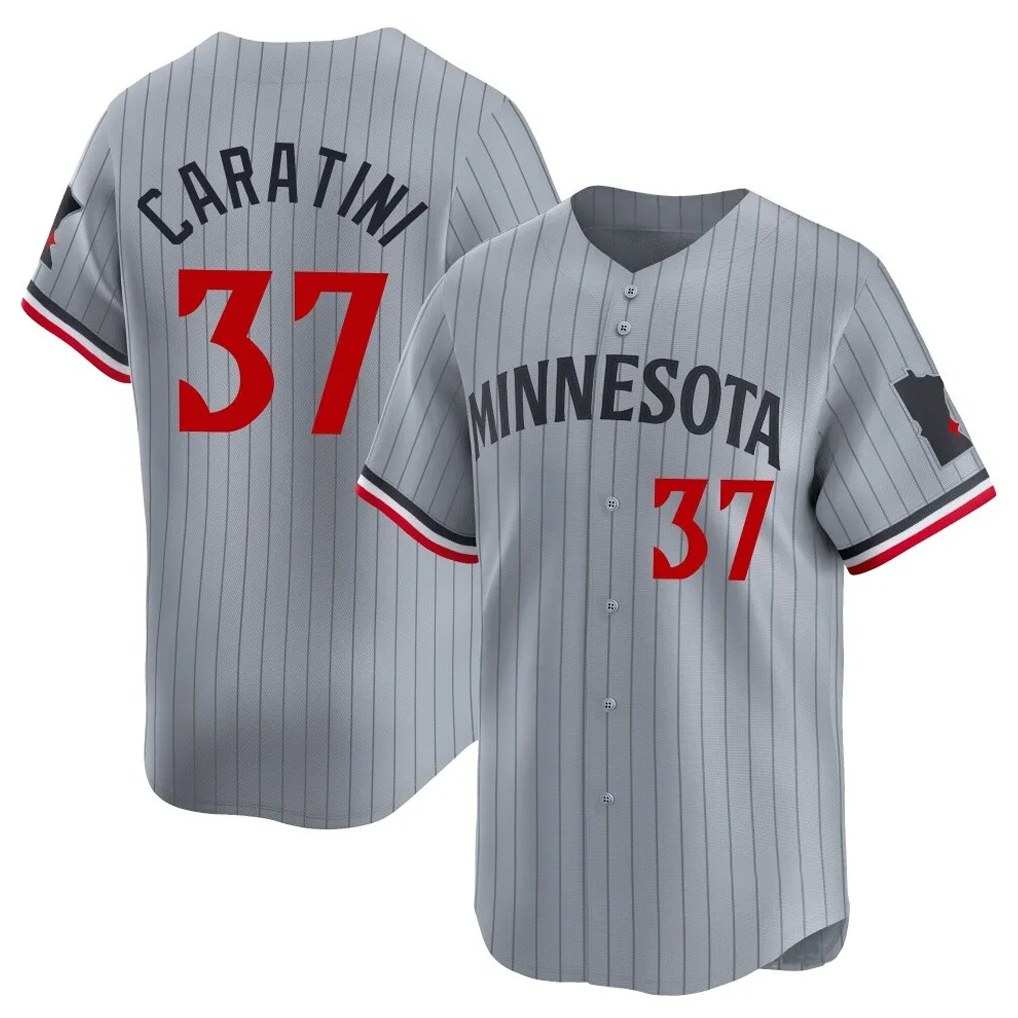 Minnesota Twins #37 Victor Caratini Player Gray FEDASGOGEHome Limited Stitched Jerseys
