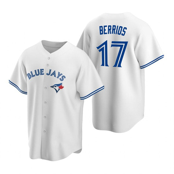 Toronto Blue Jays #17 Jose Berrios White FEDASGOGE Home Cool Base Jersey