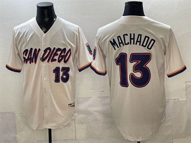 San Diego Padres #13 Manny Machado Cream FEDASGOGE 2026 City Connect Stadium Stitched Jersey