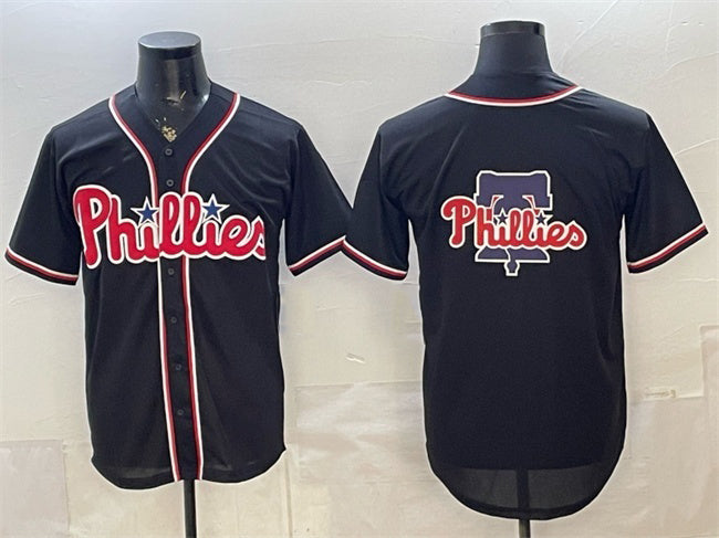 Philadelphia Phillies Team Big Logo 2026 Fashion Replica Black FEDASGOGE Out Stitched Jersey