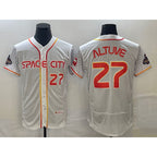 Houston Astros #27 Jose Altuve Number White FEDASGOGE 2023 City Connect Flex Base Stitched Jersey 2