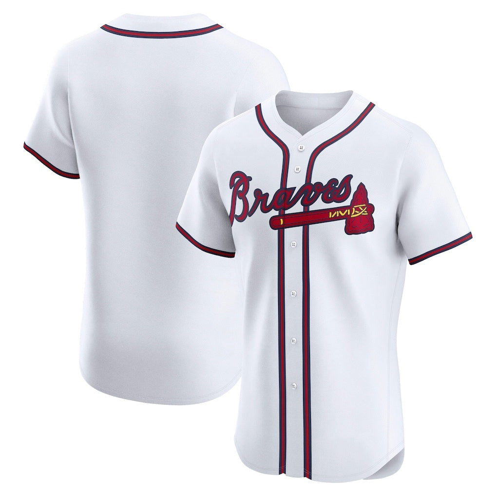 Atlanta Braves White FEDASGOGE Home Elite Jersey