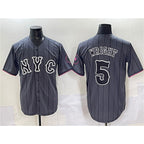New York Mets #5 David Wright Navy FEDASGOGE City Connect Stitched Jersey