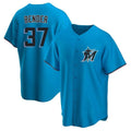 Miami Marlins #37 Anthony Bender Player Blue FEDASGOGE Home Game Stitched Jerseys