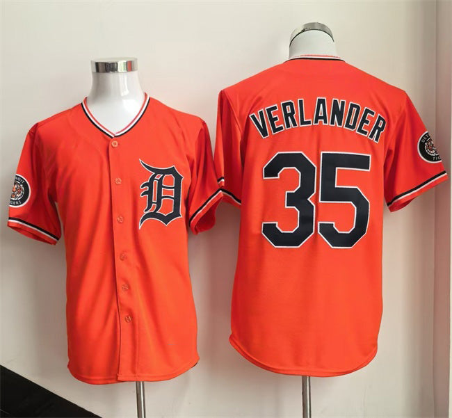 Detroit Tigers #35 Justin Verlander Orange FEDASGOGE 2026 Cool Base Stitched Jersey 2