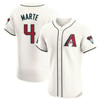 Arizona Diamondbacks #4 Ketel Marte Player Cream FEDASGOGE Limited Elite Home Game Stitched Jerseys