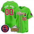 Custom Atlanta Braves Atliens Vapor Premier Limited Jersey ¨CGreen FEDASGOGE