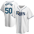 Tampa Bay Rays Replica #50 Charlie Morton White FEDASGOGE Home Jersey