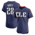 Cleveland Guardians #28 Tanner Bibee Player Navy FEDASGOGE City Connect Limited Elite Home Stitched Jerseys