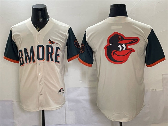Baltimore Orioles Team Big Logo Natural FEDASGOGE 2026 City Connect Stadium Stitched Jersey 2