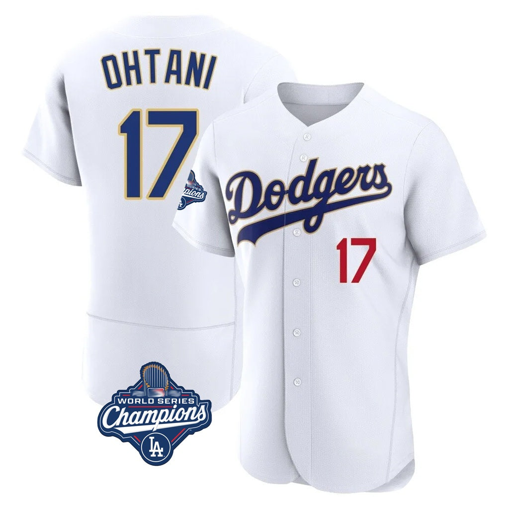 Los Angeles Dodgers #17 Shohei Ohtani Player Gold White FEDASGOGE World Series Meet 2026 Collection Stadium Limited Elite Stitched Jerseys