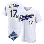 Los Angeles Dodgers #17 Shohei Ohtani Player Gold White FEDASGOGE World Series Meet 2026 Collection Stadium Limited Elite Stitched Jerseys