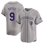 Colorado Rockies #9 Brenton Doyle Player Gray FEDASGOGE Limited Home Stitched Jerseys