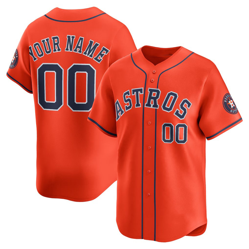 Custom Houston Astros Orange FEDASGOGE Alternate Limited Jersey