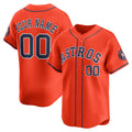 Custom Houston Astros Orange FEDASGOGE Alternate Limited Jersey