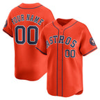 Custom Houston Astros Orange FEDASGOGE Alternate Limited Jersey