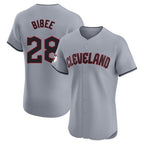 Cleveland Guardians #28 Tanner Bibee Player Gray FEDASGOGE Road Limited Elite Home Stitched Jerseys