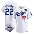Los Angeles Dodgers #22 Clayton Kershaw Player White FEDASGOGE World Series Limited Home Stitched Jerseys