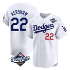 Los Angeles Dodgers #22 Clayton Kershaw Player White FEDASGOGE World Series Limited Home Stitched Jerseys