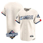Los Angeles Dodgers Blank Player Cream FEDASGOGE City Connect Limited Home World Series Stitched Jerseys