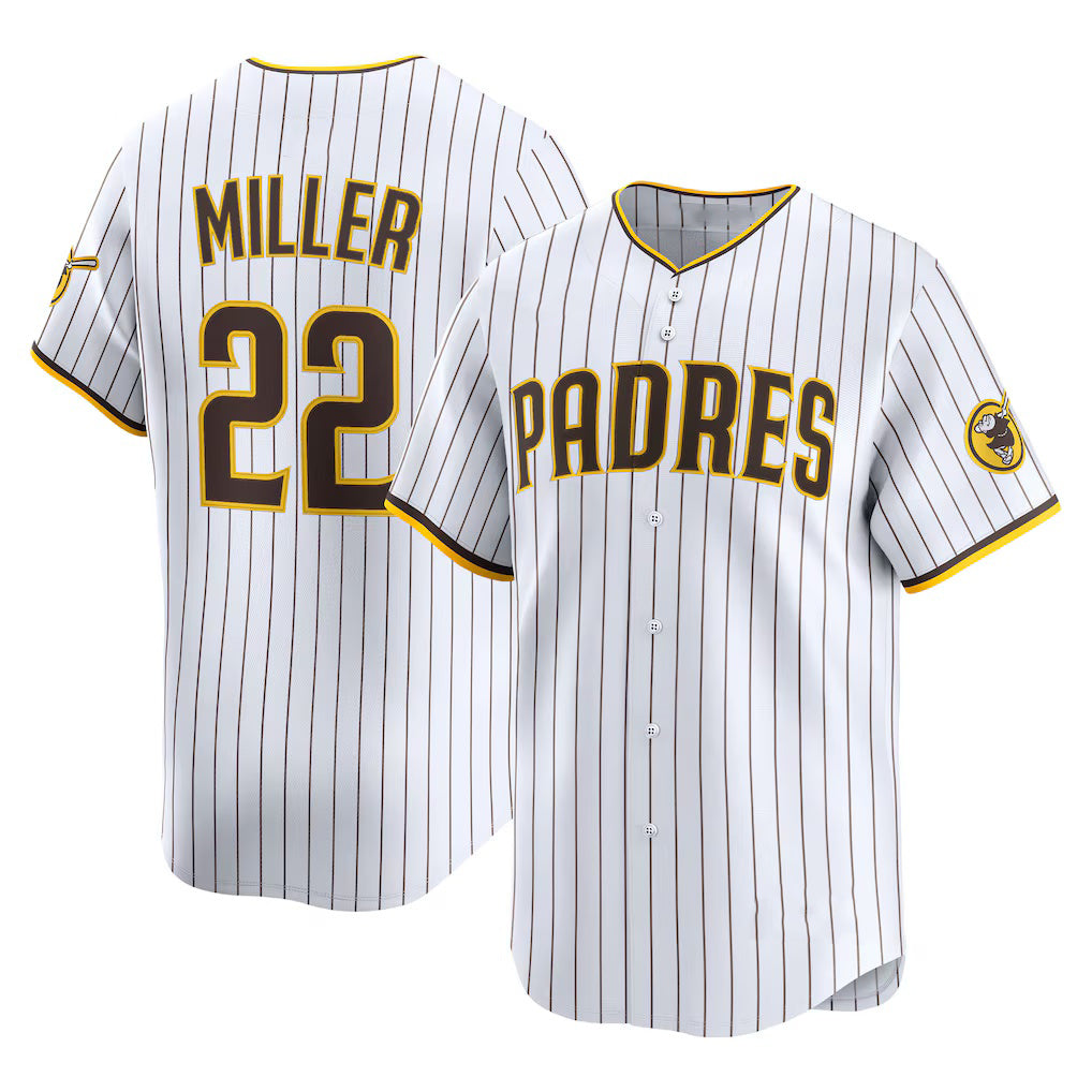 San Diego Padres #22 Mason Miller White FEDASGOGE Home Limited Player Jersey