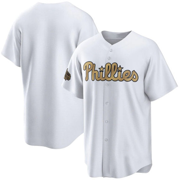 Philadelphia Phillies Blank White FEDASGOGE 2022 All-Star Cool Base Stitched Jersey